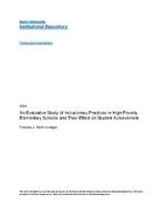 An evaluative study of inclusionary practices in high-poverty elementary schools and their effect on student achievement